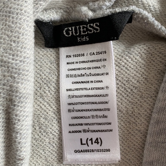 Guess Cropped Sleeveless Hoodie Vest Size Large 14 - Picture 3 of 4